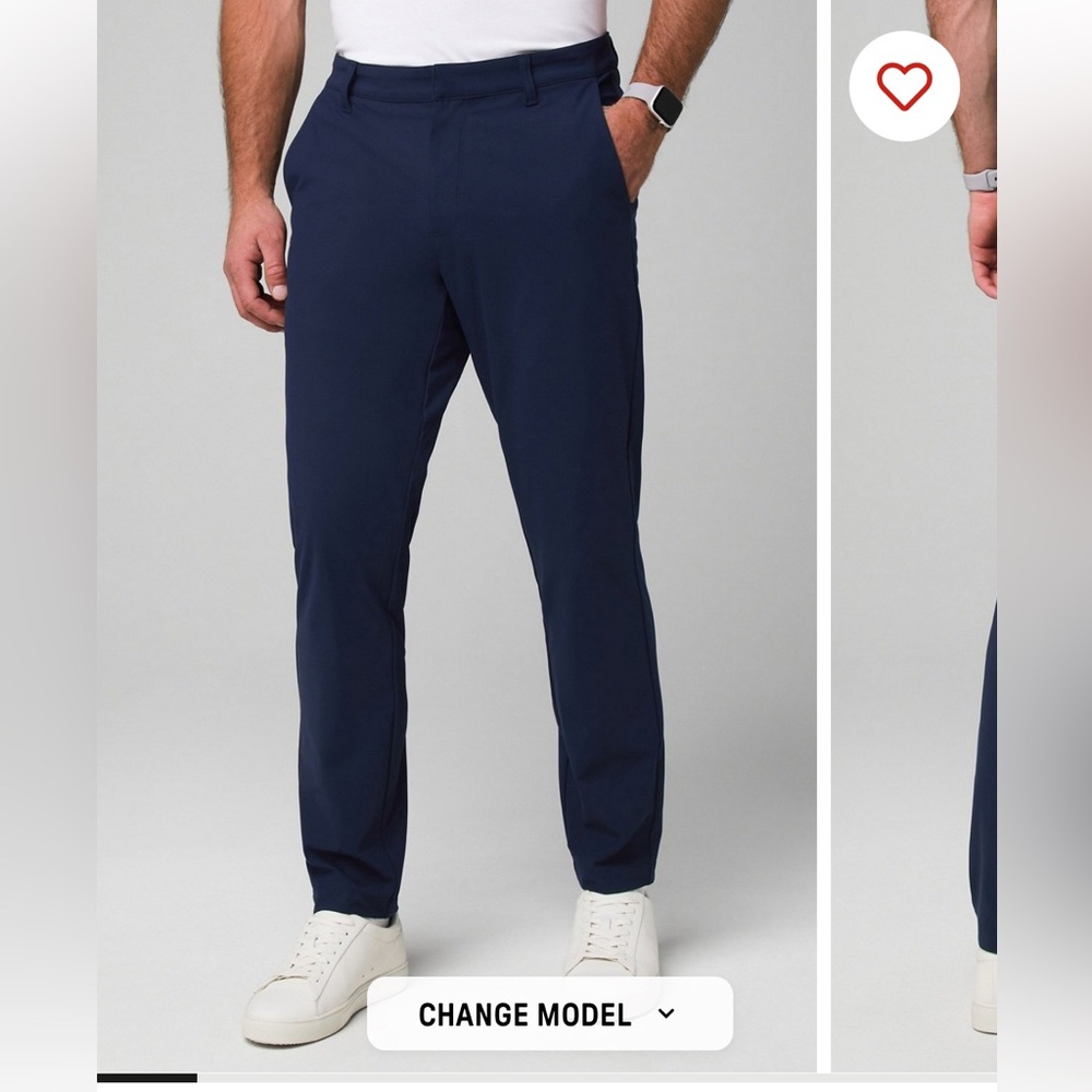 Men's Fabletics The Don Trousers 32x32 Classic Fit Deep Navy